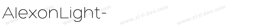 AlexonLight字体转换