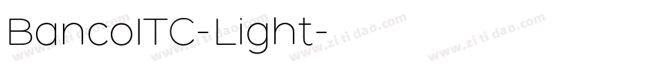 BancoITC-Light字体转换