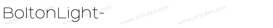 BoltonLight字体转换