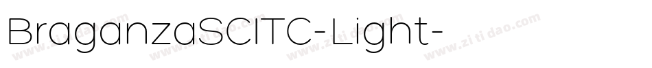 BraganzaSCITC-Light字体转换
