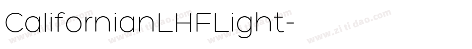 CalifornianLHFLight字体转换