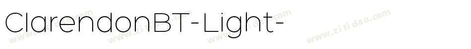 ClarendonBT-Light字体转换