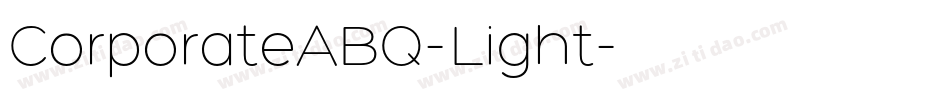 CorporateABQ-Light字体转换