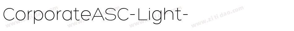 CorporateASC-Light字体转换