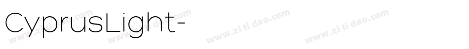 CyprusLight字体转换
