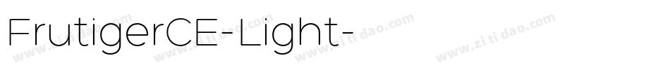 FrutigerCE-Light字体转换