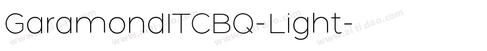 GaramondITCBQ-Light字体转换