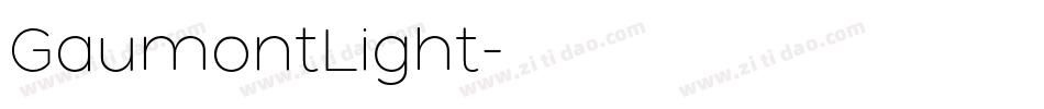 GaumontLight字体转换