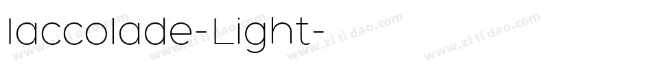 Iaccolade-Light字体转换
