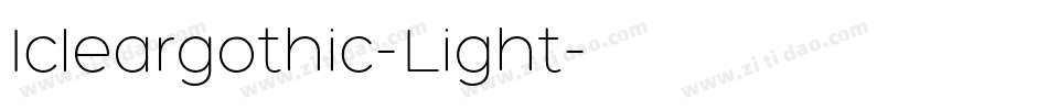 Icleargothic-Light字体转换