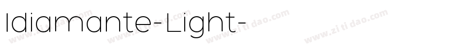 Idiamante-Light字体转换