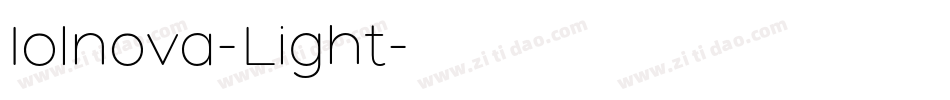 Iolnova-Light字体转换
