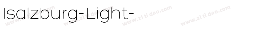 Isalzburg-Light字体转换