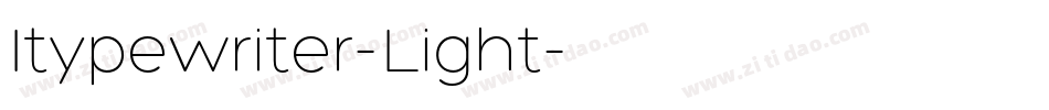 Itypewriter-Light字体转换