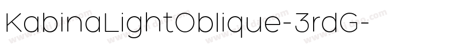 KabinaLightOblique-3rdG字体转换