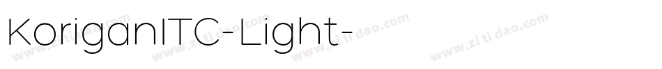 KoriganITC-Light字体转换