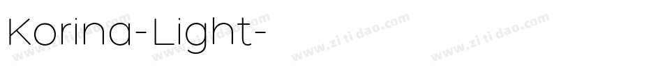 Korina-Light字体转换