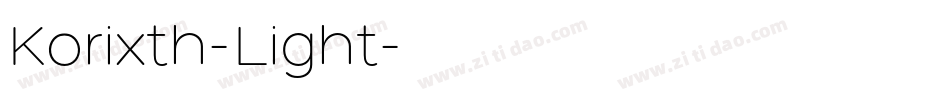 Korixth-Light字体转换