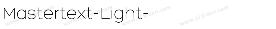 Mastertext-Light字体转换