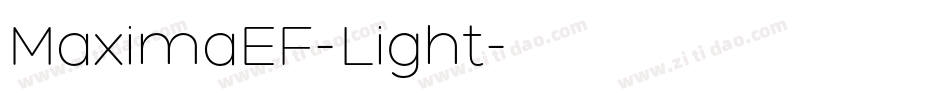 MaximaEF-Light字体转换