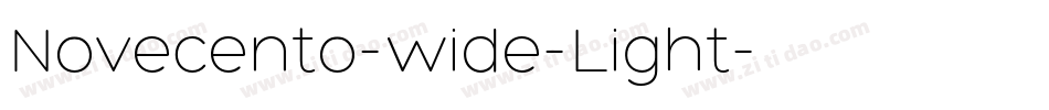 Novecento-wide-Light字体转换