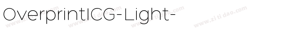 OverprintICG-Light字体转换