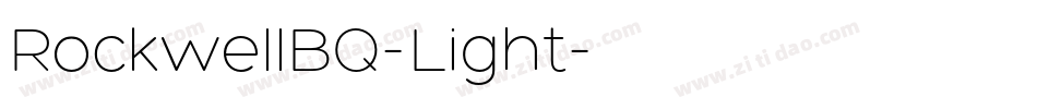 RockwellBQ-Light字体转换