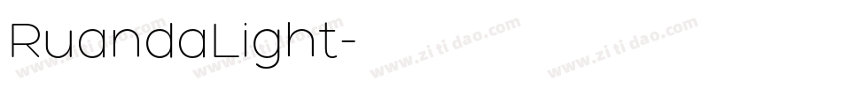 RuandaLight字体转换