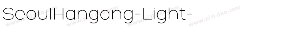 SeoulHangang-Light字体转换