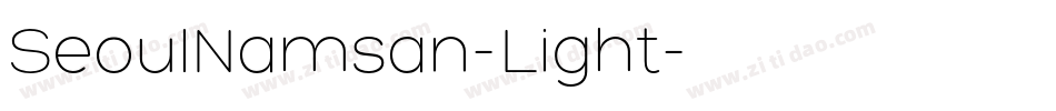 SeoulNamsan-Light字体转换