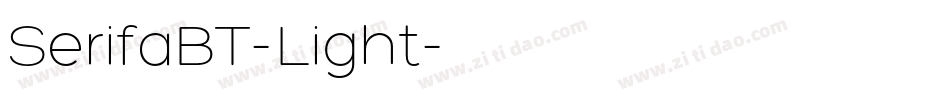 SerifaBT-Light字体转换