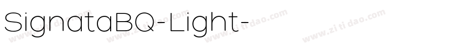 SignataBQ-Light字体转换