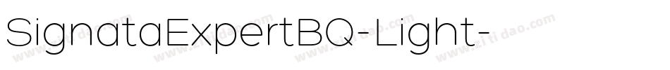 SignataExpertBQ-Light字体转换