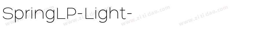 SpringLP-Light字体转换