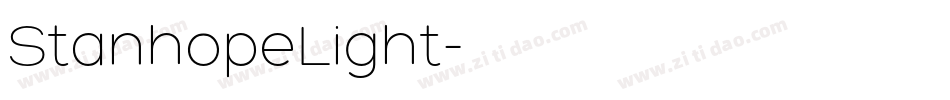 StanhopeLight字体转换