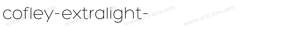 cofley-extralight字体转换
