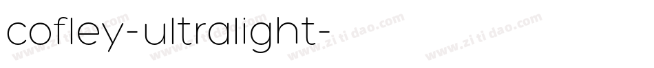 cofley-ultralight字体转换