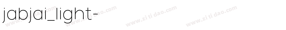 jabjai_light字体转换