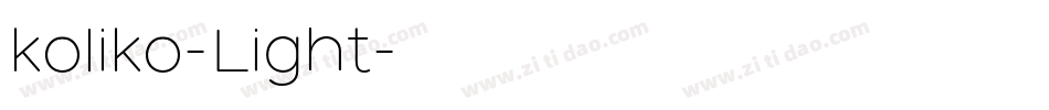 koliko-Light字体转换