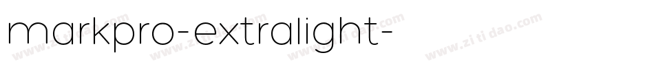 markpro-extralight字体转换