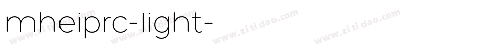 mheiprc-light字体转换