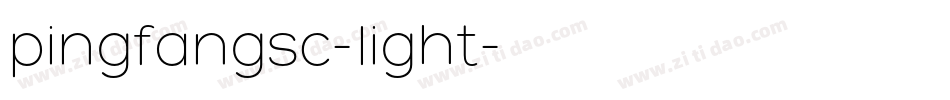 pingfangsc-light字体转换