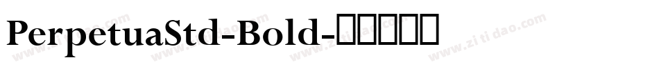 PerpetuaStd-Bold字体转换