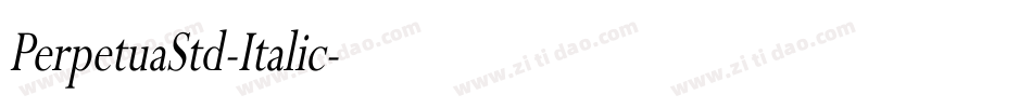 PerpetuaStd-Italic字体转换