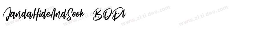 JandaHideAndSeek-BOPl字体转换