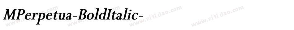 MPerpetua-BoldItalic字体转换