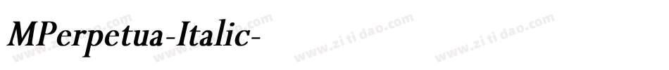 MPerpetua-Italic字体转换