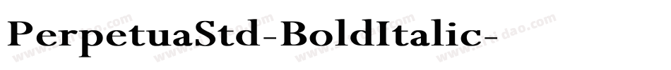 PerpetuaStd-BoldItalic字体转换