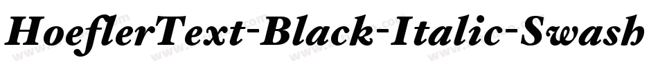HoeflerText-Black-Italic-Swash字体转换