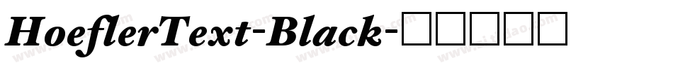 HoeflerText-Black字体转换